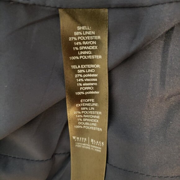 (EUC) White House Black Market Linen-Blend Dobby Vest (Size 10) - Picture 9 of 10